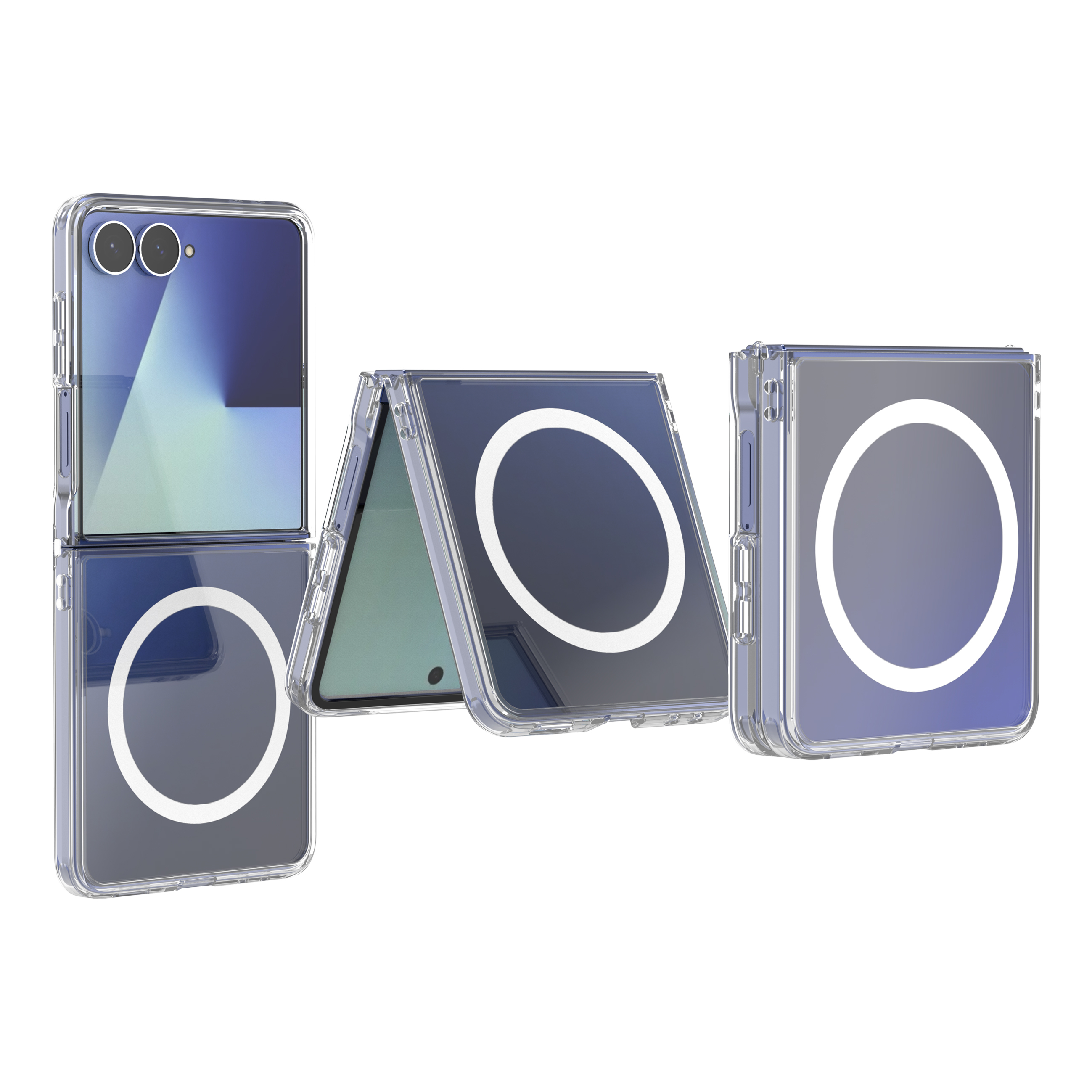 Magnetic transparent phone case
