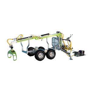 Nuevo remolque de carga de cargador forestal de tala de madera de bosque ATV 450 con grúa hidráulica y pinza - Product Image 1
