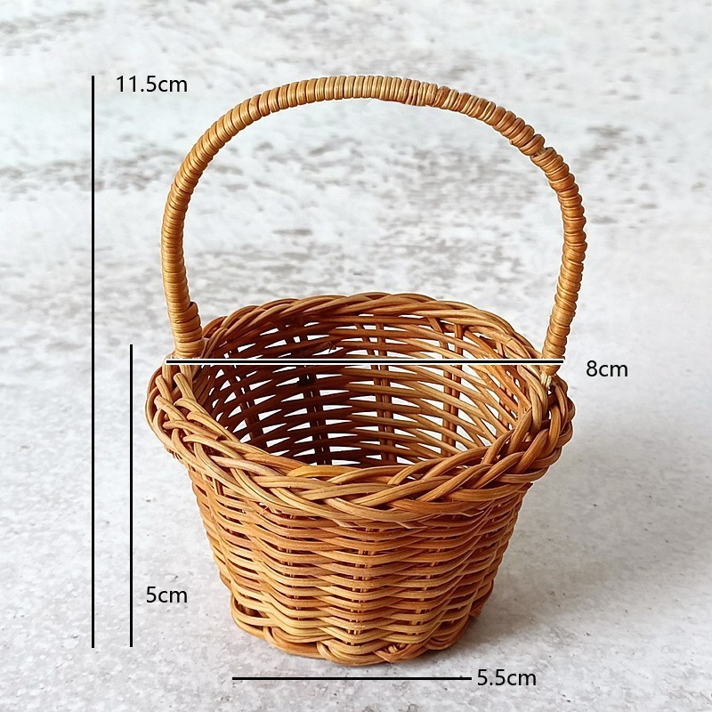 Brown D8 * H11cm Rattan
