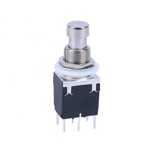 DPDT Latch ON ON Interruttore A Pedale Effetti per Chitarra A Pedale In Metallo Stomp Box 6pin Push Button - Product Image 1