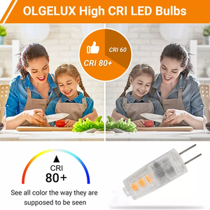 หลอดไฟ LED G4 G4 LED 1.5W, หลอดไฟแชนเดอเลียร์ G4 LED 12V G4โคมไฟระย้าติดผนัง - Product Image 5