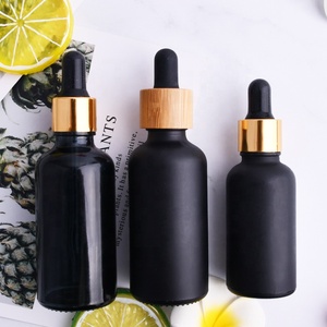 Luxury 1oz 2oz 5ml <strong>10ml</strong> 15ml 30ml 100ml Cosmetic Packaging <strong>Empty</strong> Matte Black Serum Essential Oil Glass Dropper Bottle With <strong>Box</strong> - Product Image 3