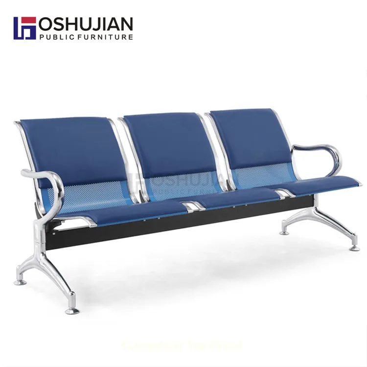 Ospedale sedia in attesa acciaio aeroporto collegamento sedie pubblico fascio di posti a sedere