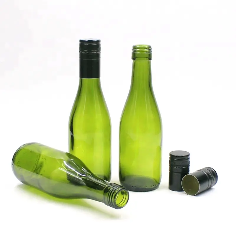 Customized Bordeaux Shaped Wine Olive Oil Antique Green France Green 187ml 180ml 200ml Empty Glass Bottle