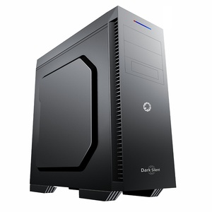 Funda de ordenador oscura y silenciosa, torre de chasis ATX Midi, diseño que mata el ruido para juegos de PC - Product Image 1