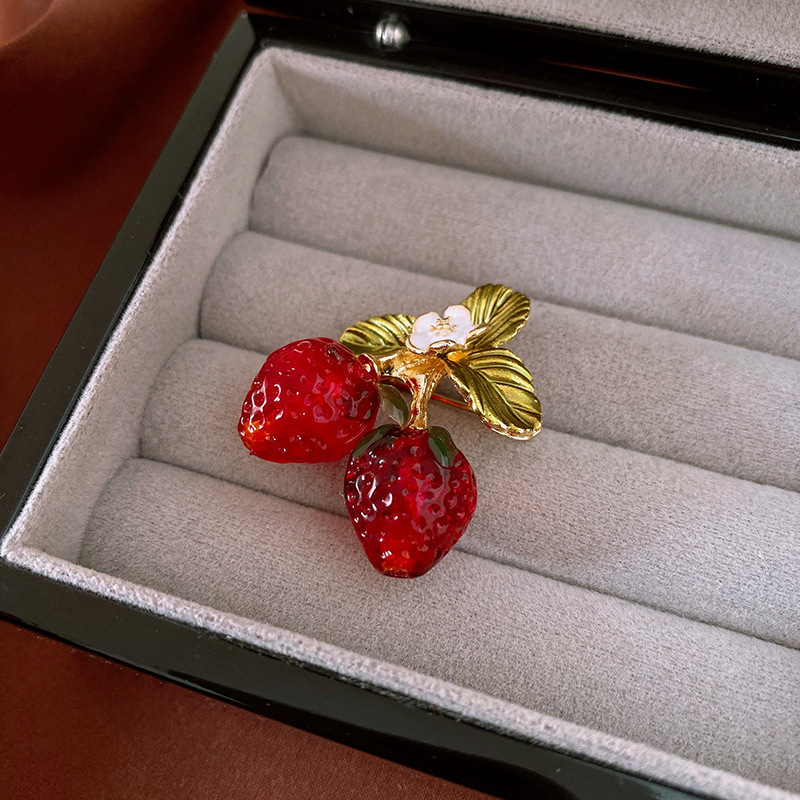 125# broche-Rouge-fraise