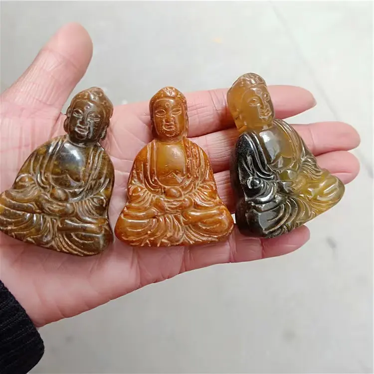 Productos de Jade natural de imitación antiguo, piezas talladas pequeñas de jade Melatti