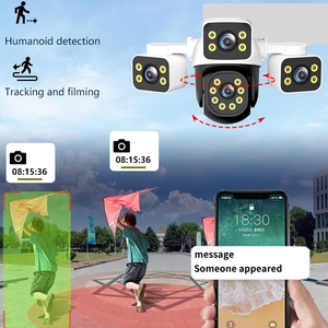 Noston 3レンズセキュリティWifiネットワークカメラナイトビジョン自動アラーム動作検出双方向オーディオIPC360 PTZカメラ - Product Image 5