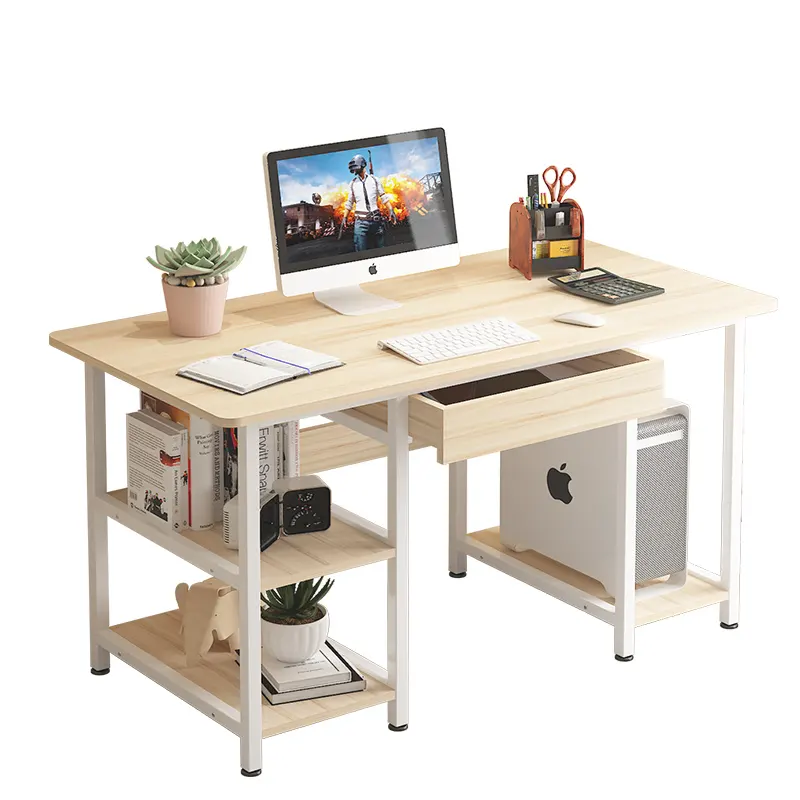 โมเดิร์นโต๊ะคอมพิวเตอร์ลิ้นชักชั้นวางไม้ออกแบบโต๊ะคอมพิวเตอร์บ้านเฟอร์นิเจอร์เด็ก