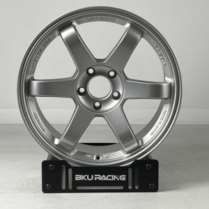 RC dövme tekerlekler 5x114.3 özel Subaru WRX STI Legacy B4 için 17 18 19 inç JDM fırçalanmış kırmızı/mat şerit özel alaşım jantlar - Product Image 3