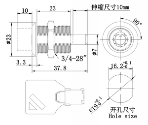 Tùy Chỉnh An Ninh Kẽm Tấm Hợp Kim Đẩy Nút Khóa Với Kết Hợp Kết Thúc Key Xi Lanh Cho Túi Hành Lý Xử Lý Mã Pin Truy Cập - Product Image 6