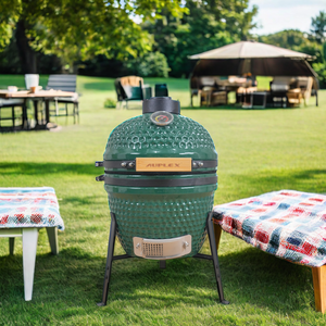 Auplex Nhà Máy Nhà Sản Xuất Bán Hàng Trực Tiếp 13 Inch Nhà Bếp BBQ Hút Thuốc Nướng Ngoài Trời Gốm Kamado Than Nướng BBQ - Product Image 5