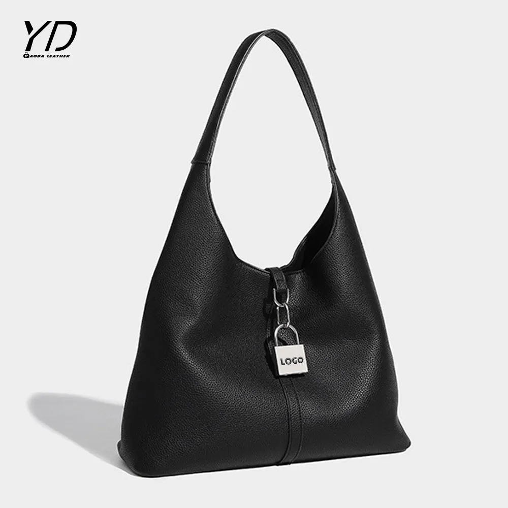 2024 new fashion simple personality pu leather casual shoulder bag big size for ladies