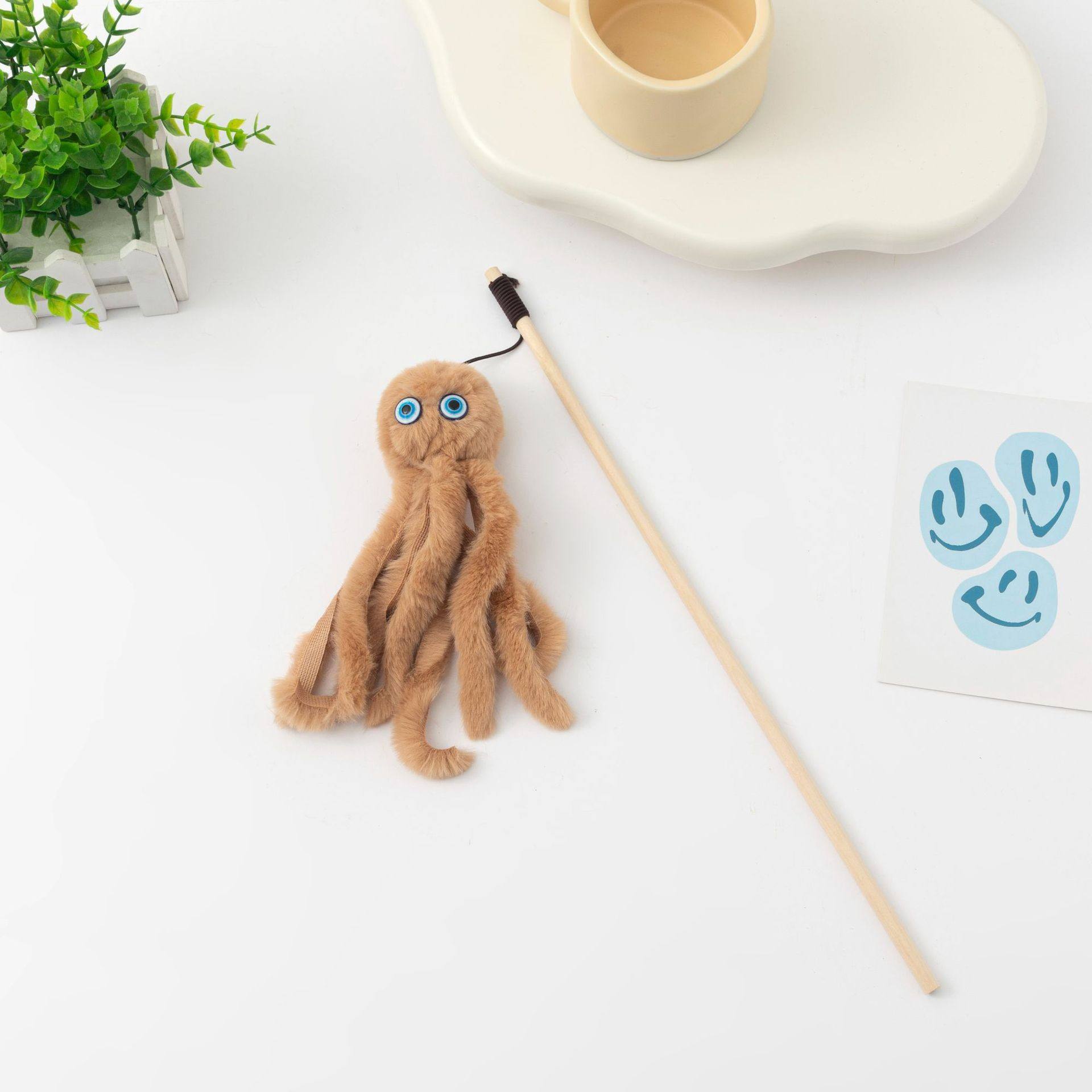 Curry octopus cat tease stick