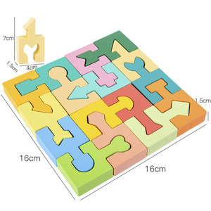 Bằng Gỗ Montessori <span class=keywords><strong>3D</strong></span> Hình Dạng Hình Học Phù Hợp Với Câu Đố Tư Nghĩ Logic Trò Chơi Tốt Động Cơ Đào Tạo Giáo Dục Sớm Nhận Thức Đồ Chơi - Product Image 6
