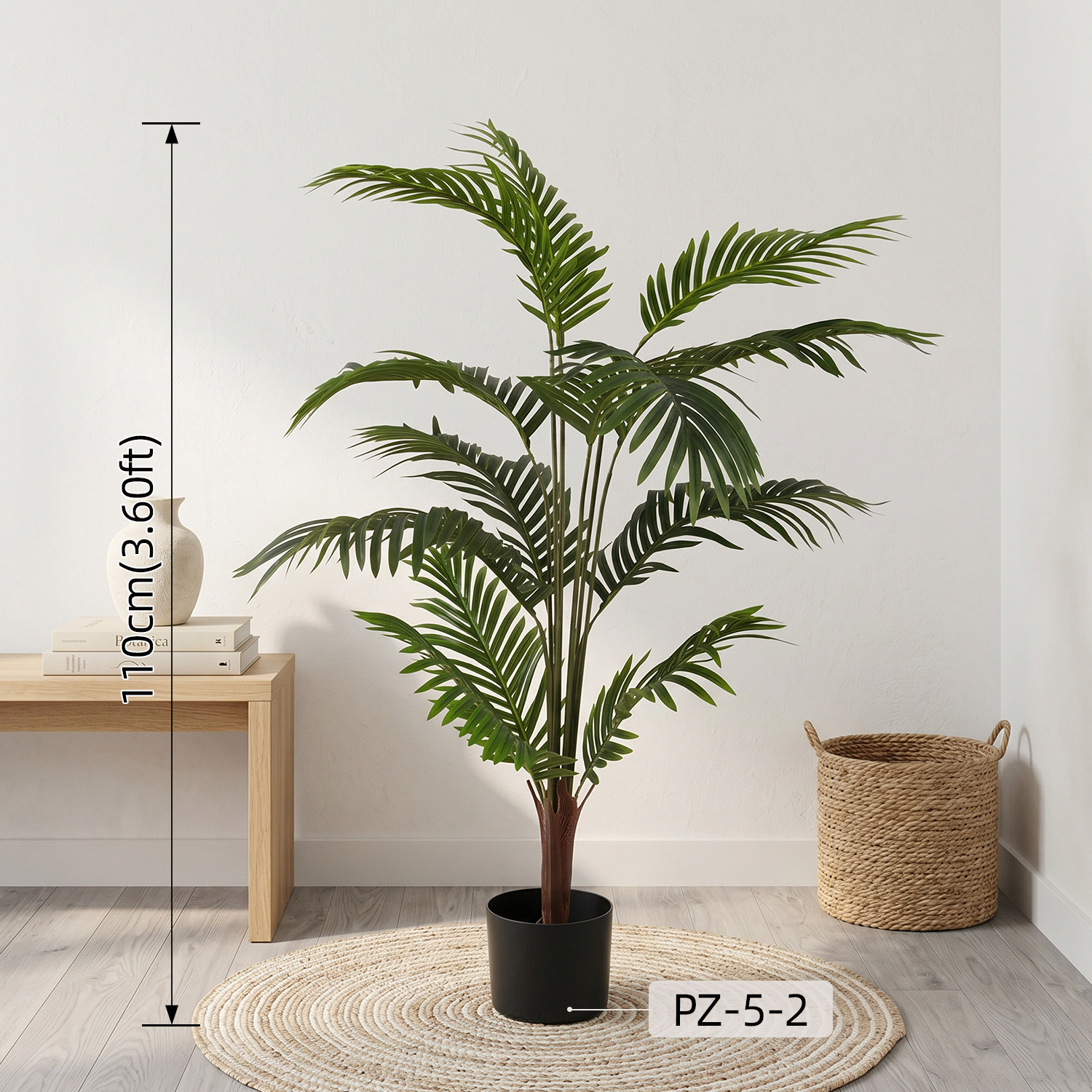 Realistic Faux Areca Palm Artificial Tropical Potted Plant