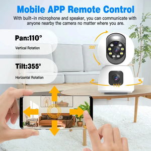Beliebteste Icsee PTZ 2MP 5MP Dual Lens WiFi Indoor Farbe Nachtsicht Home Security Dual Lens Netzwerk kamera