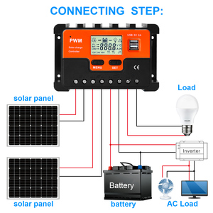 Контроллер солнечного заряда Ft6048 60A Pwm для солнечной системы с экраном дисплея