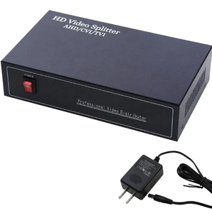 2 entradas 4 salidas BNC Video Splitter Box Amplificador distribuidor coaxial para sistema de monitoreo de video Cámara DE SEGURIDAD CCTV