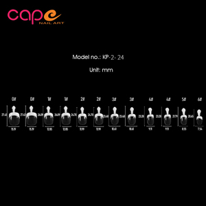 ปลายเล็บแหลมคมแบบฝรั่งเศสด้ามดิจิทัลมีแท็บตัวเลข12ขนาด - Product Image 5