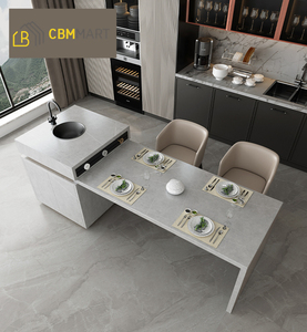 现代餐桌岛吧台现代厨柜厨房早餐桌 - Product Image 4