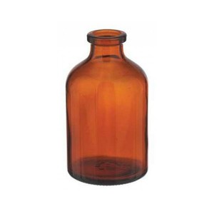 100ml USP I II小口琥珀色の医薬品滅菌空バイアル、ゴム栓付き