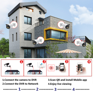 4-Channel HD tam renkli gece görüş CCTV güvenlik kamera kiti 2MP 5MP CMOS sensörü ile ev izleme için tek yönlü ses seçeneği - Product Image 5