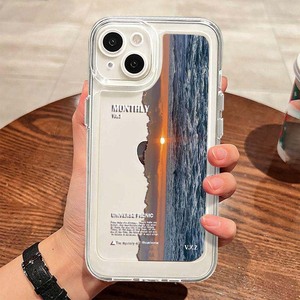 美しいシーサイドサンセット印刷耐衝撃スペースTPU携帯電話カバーケースIphone 8 X Xr Xs 11 12 13 14 15 17 16 17 Pro Max - Product Image 3