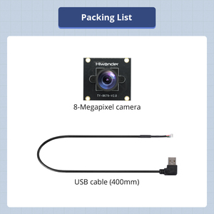 Cámara gran angular USB de 8 megapíxeles 160 ° FOV sin controlador Compatible con robots ROS Raspberry Pi y controladores Jetson - Product Image 5
