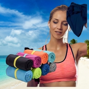 Çin fabrika özelleştirilebilir baskılı spor havlu renkli örgü ambalaj silme ter süet mikrofiber spor dünya - Product Image 2