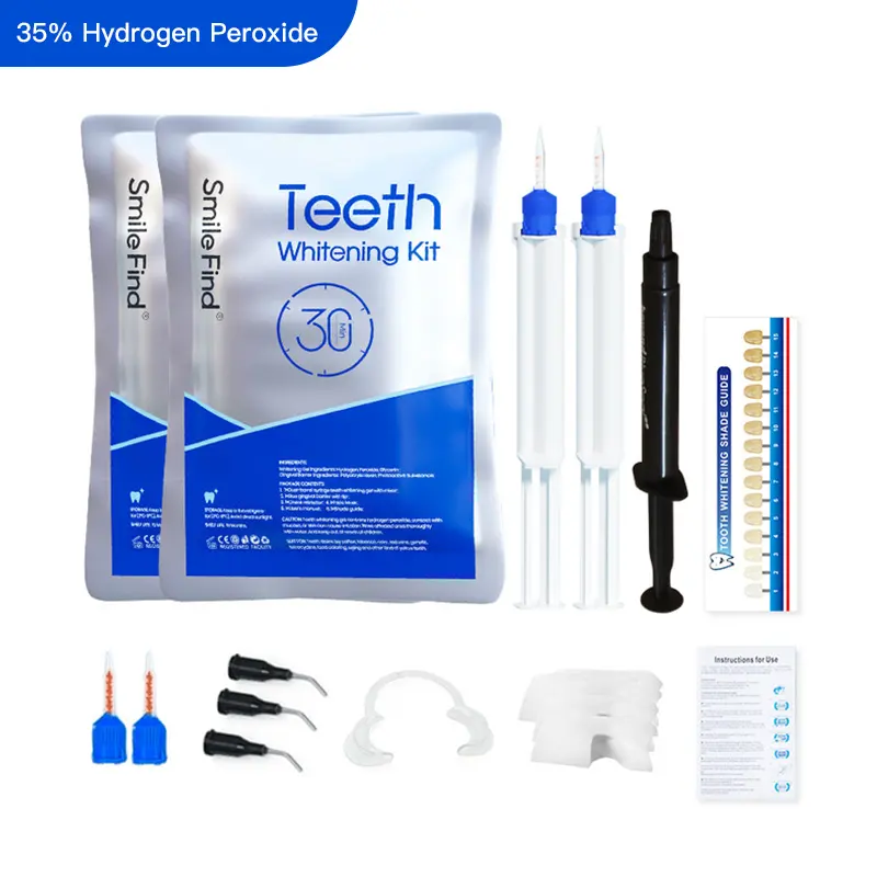 Dental Blanc himent Dentaire Professional 6% 35% HP Zahnaufhellungsgel-Kits Dual Barrel Spritzen gel für Zahn bleich licht