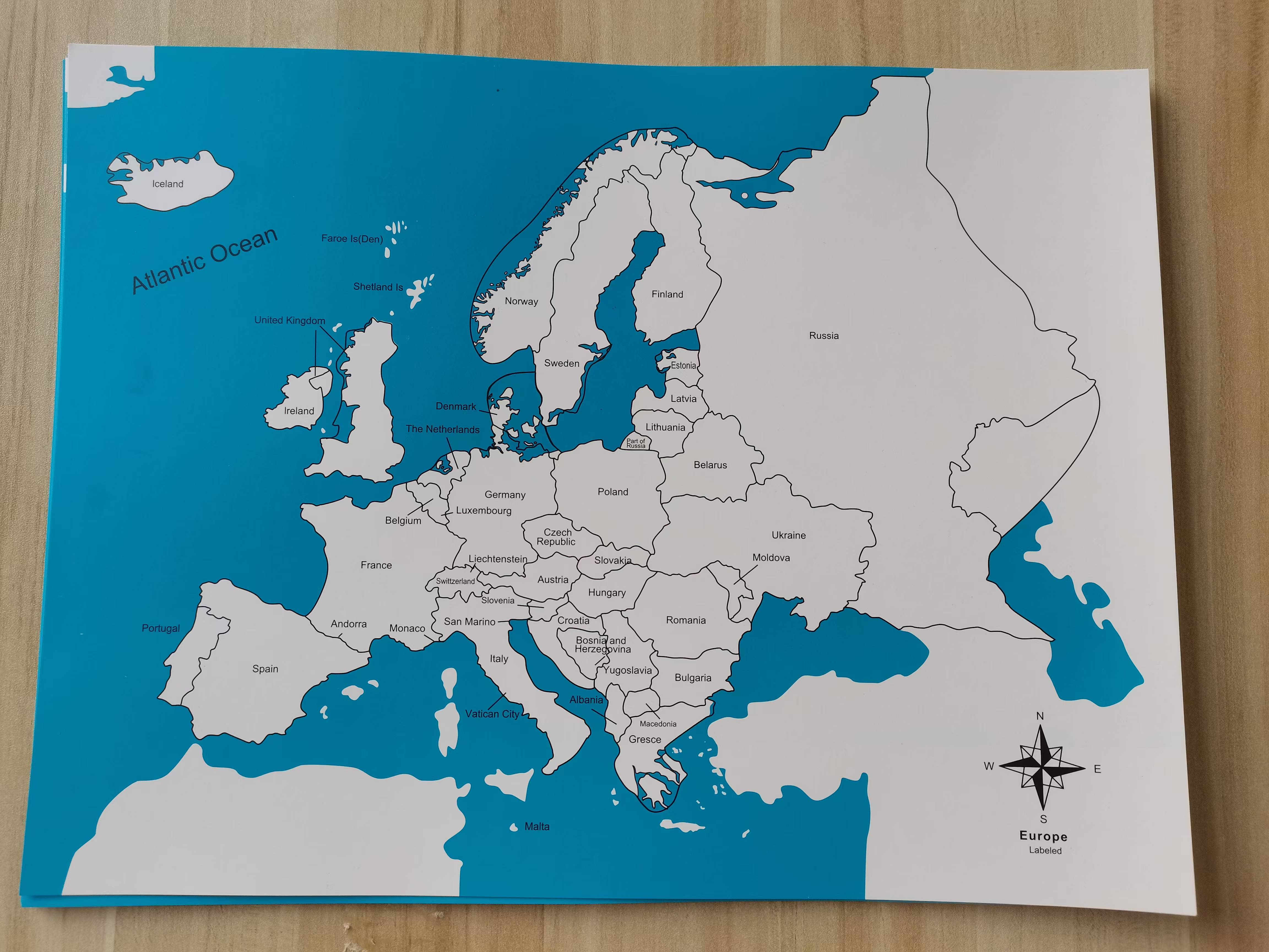 Europe Control Map: Labeled