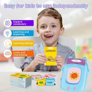 Máquina de aprendizaje para niños, tarjetas Flash parlantes, libro de audio electrónico para niños de jardín de infantes, aprendizaje de inglés, alemán, español y francés - Product Image 6