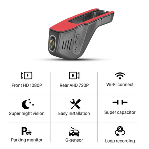Factory Price Mini <strong>Hidden</strong> Mobile Phone <strong>App</strong> Connection Auto Dash Cam Motion <strong>Detection</strong> With Hardwire Kit - Product Image 2
