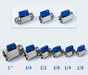 TKFM Both Female Connection Stainless Steel 304 Length 38.5mm Mini Ball Valve 1/4 - Product Image 6