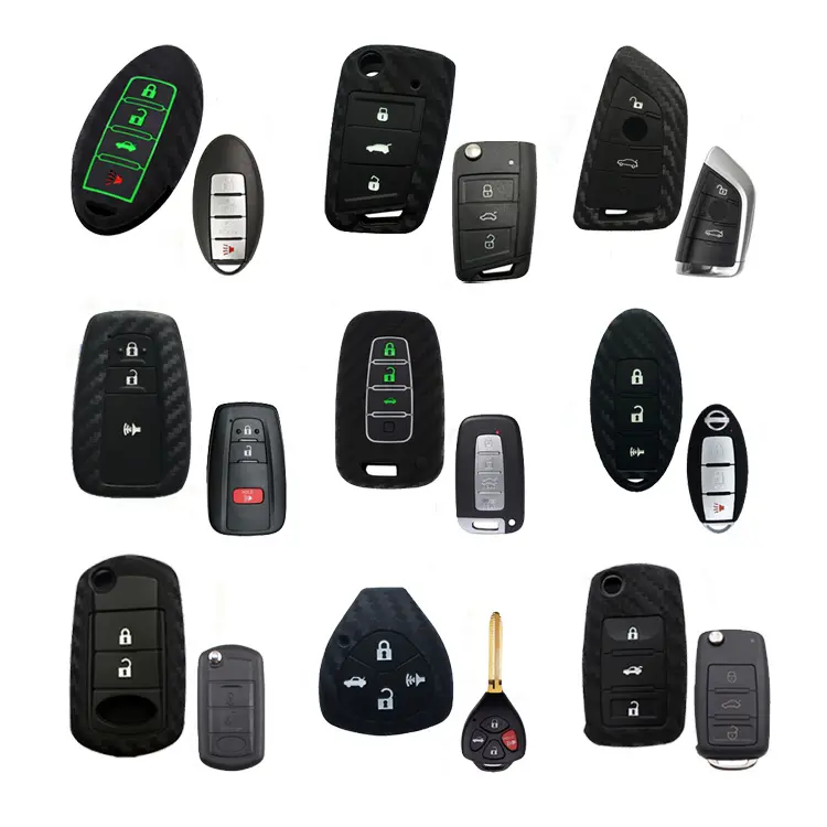 Neue Accesorios für Nissan Toyota Schlüssel etui BMW Para Autos Keyless Key Fob Protector Silikon Kohle faser Autos chl üssel abdeckung