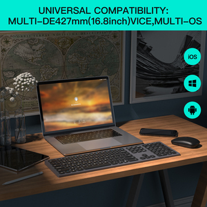 Kit de juego combinado de ratón y teclado con teclado ergonómico inalámbrico 2,4 Ghz USB Ratones para juegos PC 2,4G Teclado y ratón inalámbricos - Product Image 6