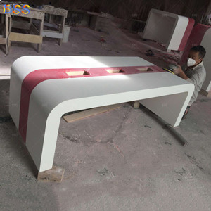 Văn Phòng Thương mại bằng đá cẩm thạch sạc bàn tùy chỉnh rắn bề mặt điện thanh bảng corian văn phòng băng ghế dự bị bàn bàn với ổ cắm điện - Product Image 3