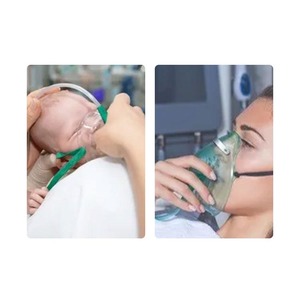 Nhà máy giá rẻ dòng chảy cao đơn giản PVC Silicone y tế dùng một lần mặt nạ Oxy với ống - Product Image 6