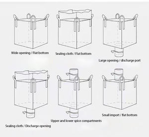 Superzakken Veiligheidsfactor 5:1 Platte Bodem <span class=keywords><strong>Pp</strong></span> Geweven Fibc Bulk Jumbo Zakken 1000Kg <span class=keywords><strong>Container</strong></span> Met Hoge Capaciteit - Product Image 6