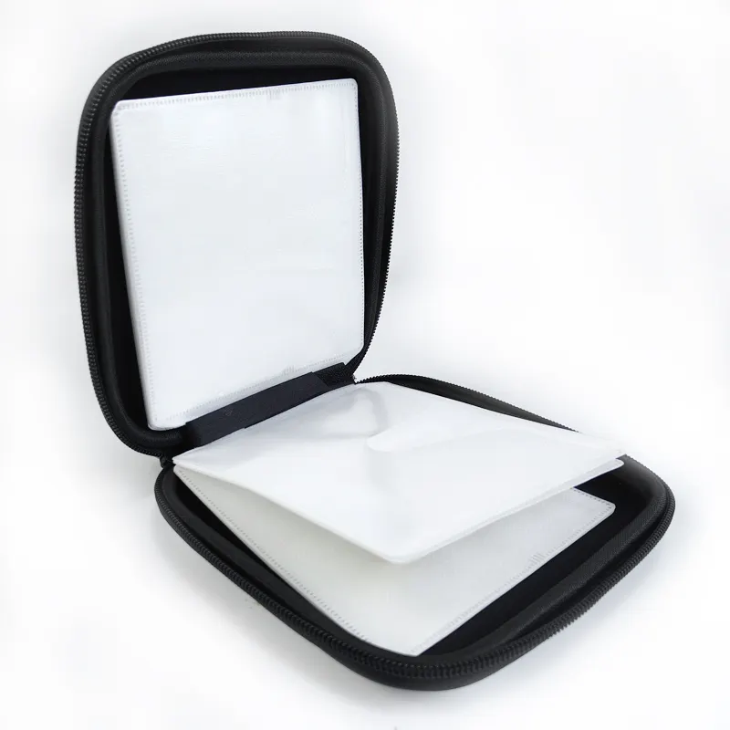 حقيبة تخزين CD بيضاء مخصصة محمولة مع حقيبة حمل بأكمام DVD NS 1: كيس مقاوم للماء/pe من 20 إلى 35 يومًا