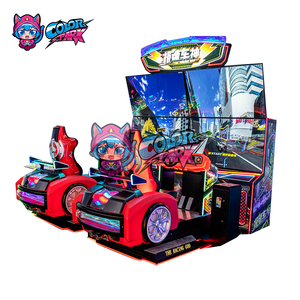 カラフルパークホットセールコイン式アーケードゲームダイナミックサンダーレーシング4スクリーン
