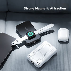 10000mAhワイヤレス磁気パワーバンクスタンド付きUSB Cイン/アウト急速充電20W iPhone 16 15 Pro <span class=keywords><strong>Max</strong></span> <span class=keywords><strong>Plus</strong></span>およびiWatch用
