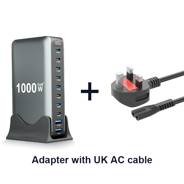 Adaptateur et câble d'alimentation secteur britannique