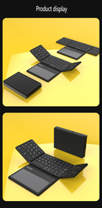 Teclado inalámbrico BT plegable al por mayor con panel táctil teclado plegable de bolsillo portátil teléfono tableta teclado inalámbrico recargable - Product Image 6