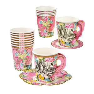 Customized Printing Disposable 55 ml 80ml Biodegradable Tea Coffee <strong>Cup</strong> <strong>6oz</strong> Pla Coated Paper <strong>Cups</strong> with Handles - Product Image 1