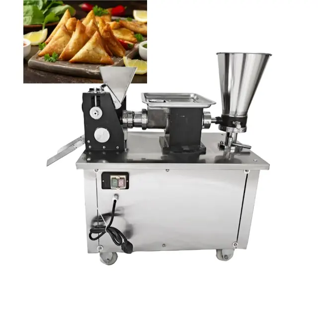 Máquina automática de fazer empanada de tamanho grande, 110V/220V, alta eficiência, 12/15cm, bolinho de folhas, bolinho grande, máquina de fazer samosa