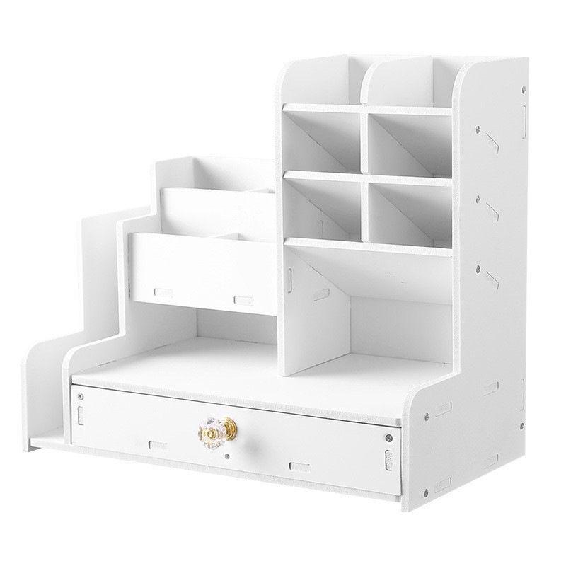 Multi-compartment pen holder bookshelf