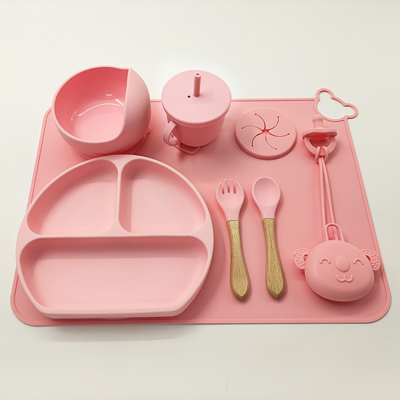 smile plate set-pink
