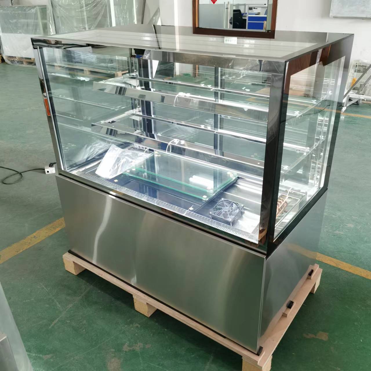 luxury 4 layers cake display chiller bread ce certification fridge cheese pastries for sale price